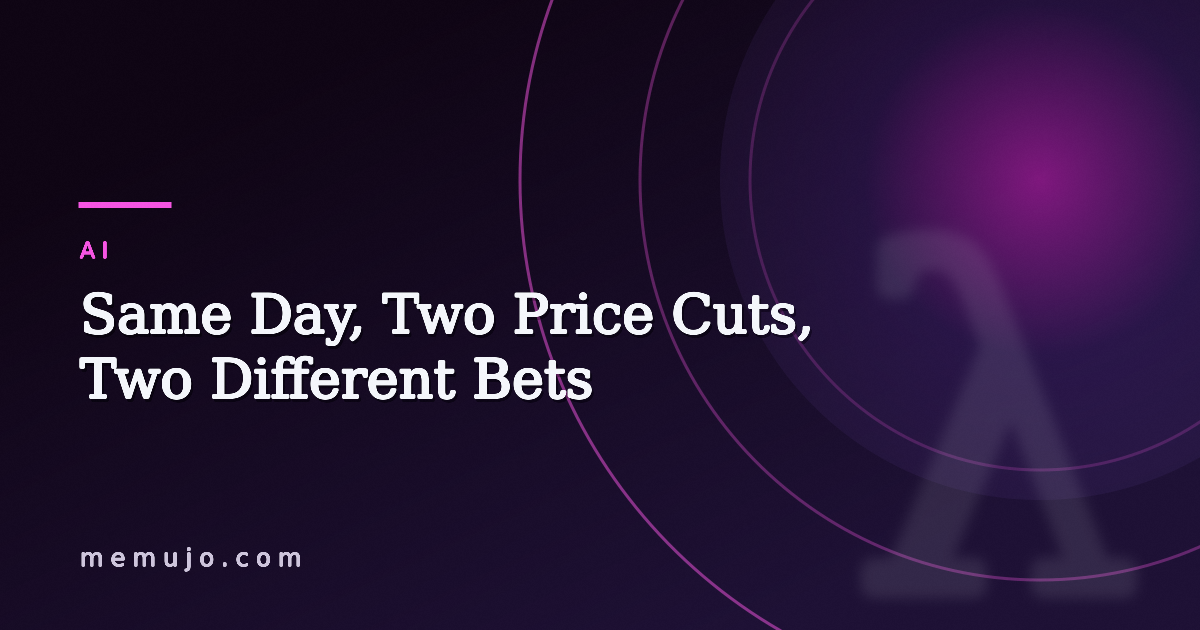 Same Day, Two Price Cuts, Two Different Bets